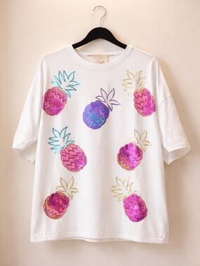 Fantastic Fawn - Sequin Pineapple Motifs Small